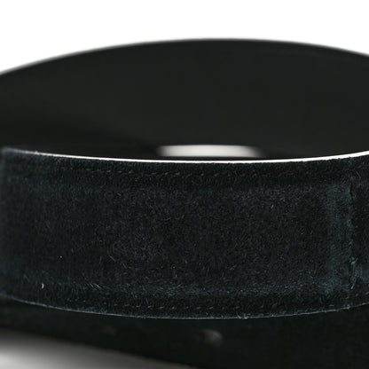 Saint Laurent Suede Monogram Square Buckle Belt 95 38 Black 6 of 8
