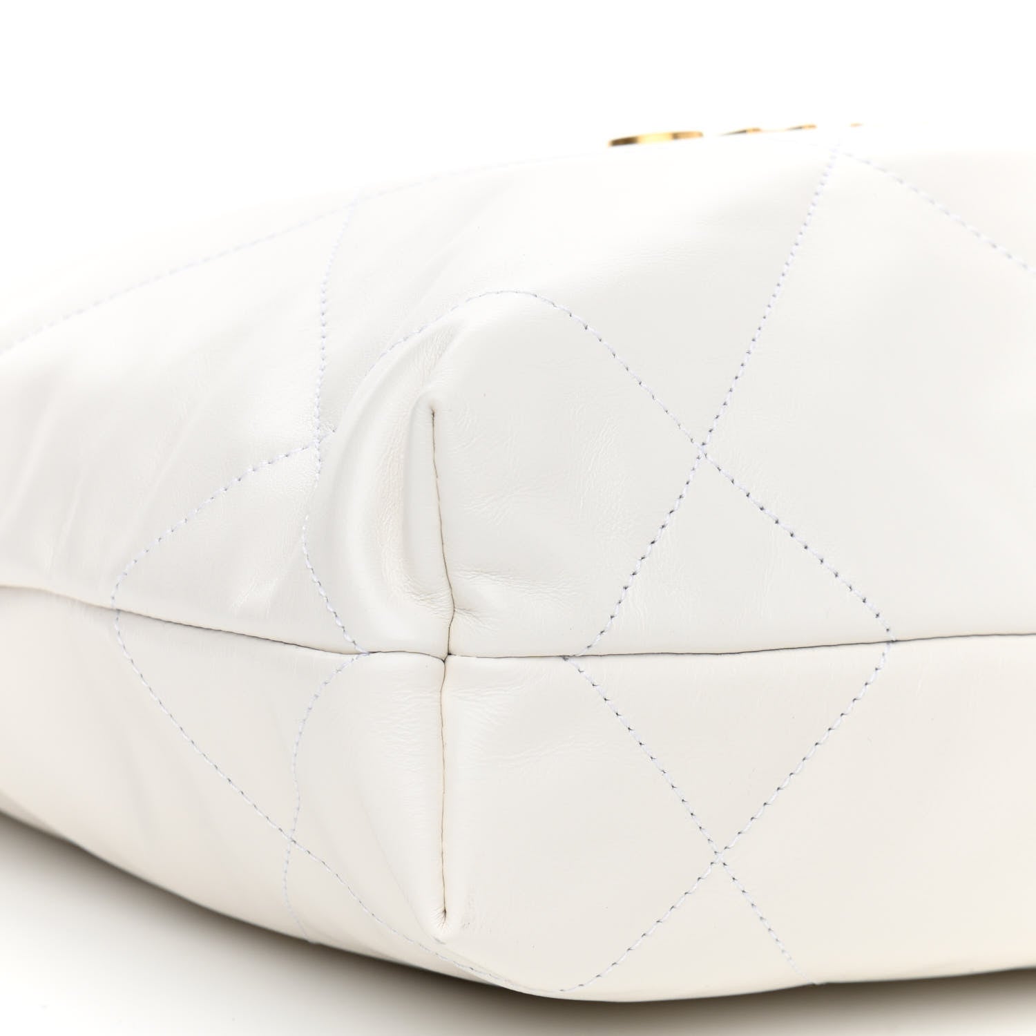 Chanel Shiny Calfskin Quilted Small Chanel 22 White 10 of 12