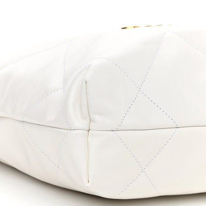 Chanel Shiny Calfskin Quilted Small Chanel 22 White 10 of 12