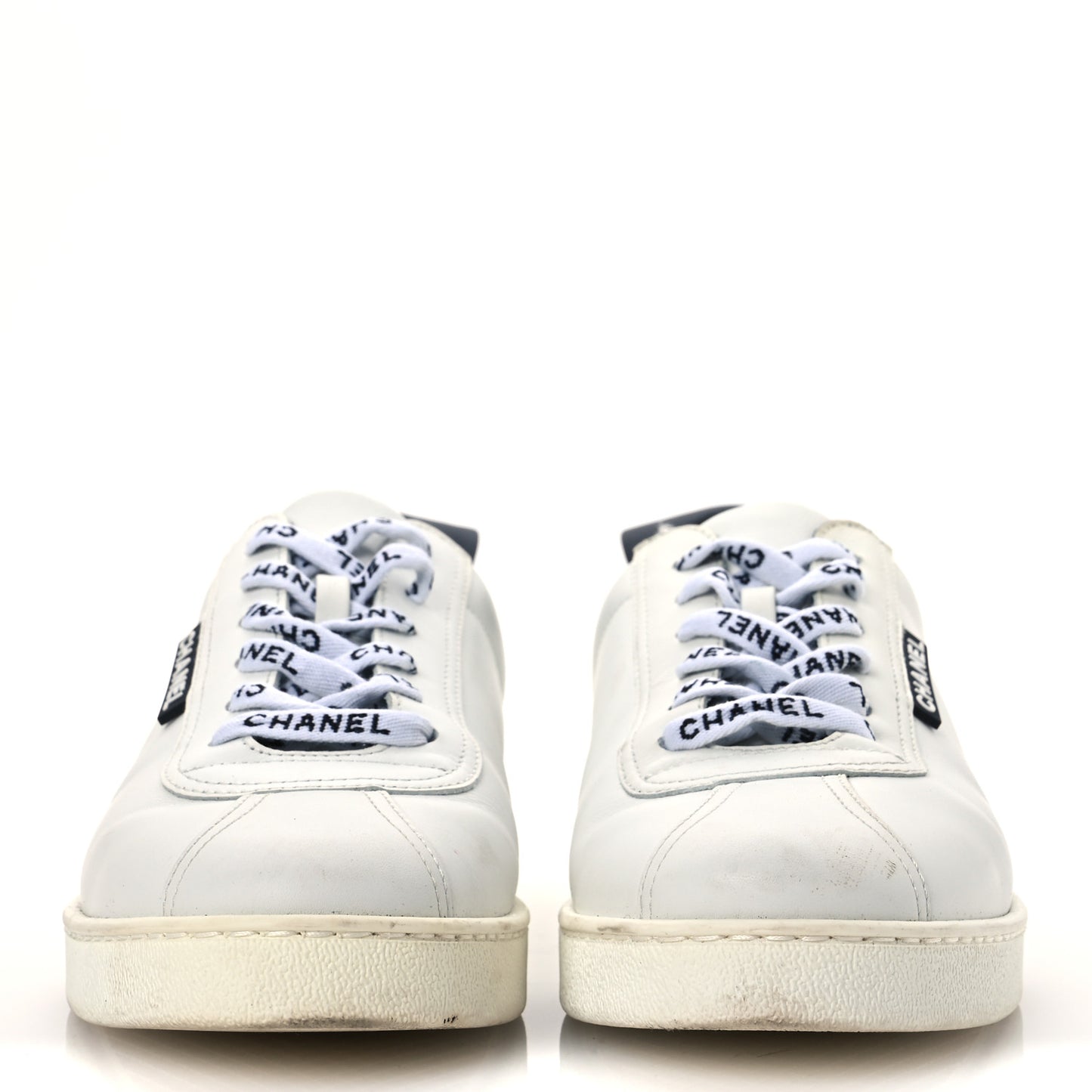 Calfskin Womens CC Sneakers 38.5 White