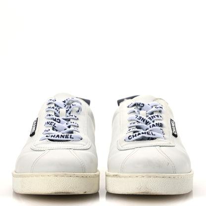 Chanel Calfskin Womens CC Sneakers 38.5 White 3 of 13