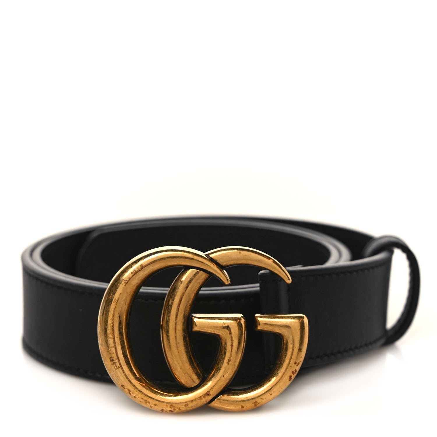 Gucci Calfskin Double G 40mm Belt 75 30 Black 1 of 5