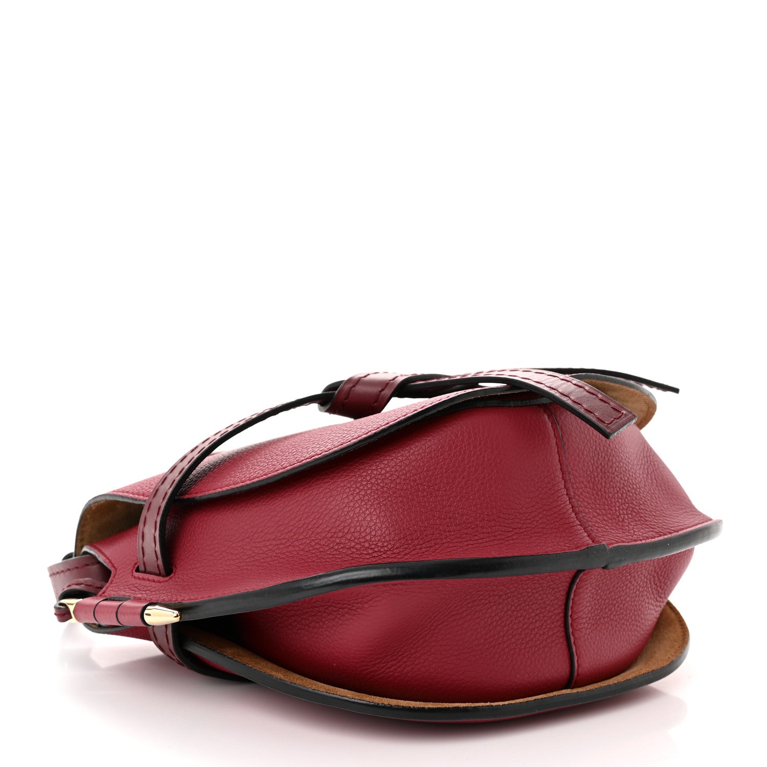 Loewe Grained Calfskin Small Gate Crossbody Bag Raspberry Wine 4 of 9