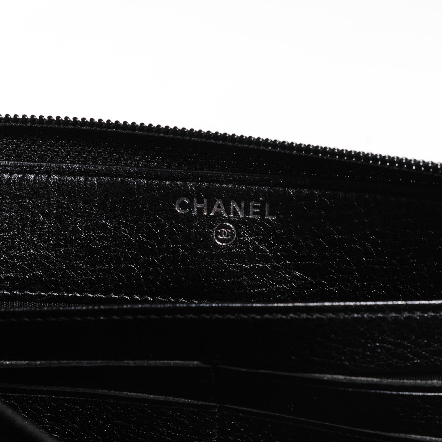 Chanel Calfskin Quilted Boy Zip Around Wallet Black 5 of 8