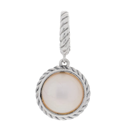 David Yurman Sterling Silver Pearl Cable Enhancer Pendant 1 of 4