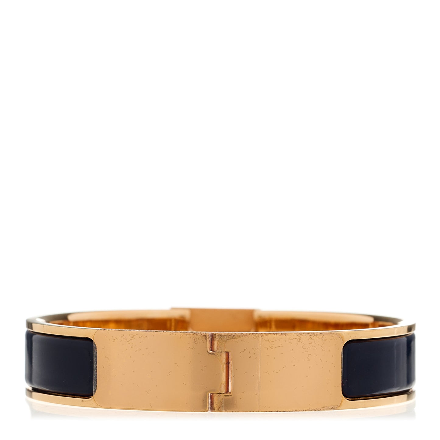 Enamel Narrow Clic Cadenas Bracelet PM Bleu Saphir