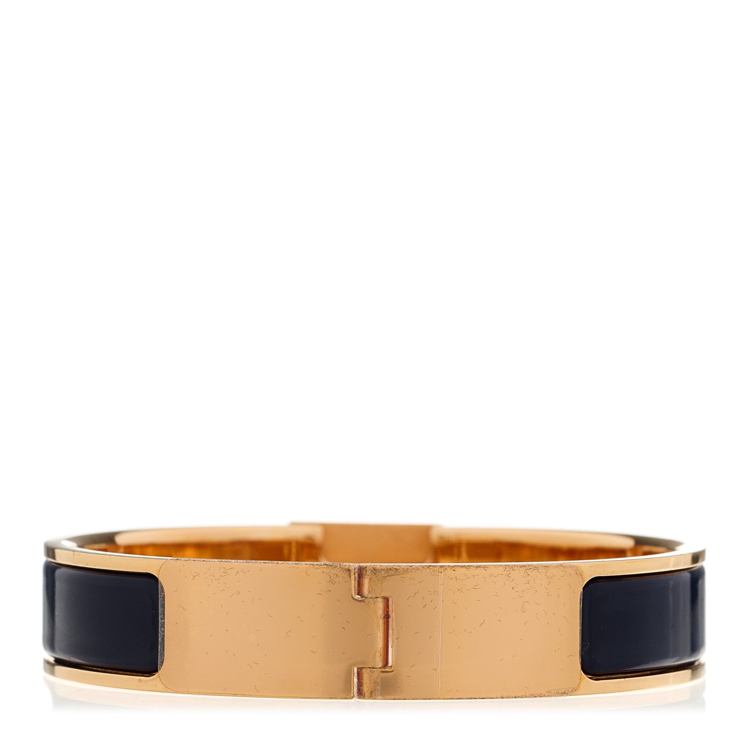 Hermes Enamel Narrow Clic Cadenas Bracelet PM Bleu Saphir 2 of 4