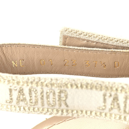 Christian Dior Transparent Metallic Embroidered Mesh Macrame Constantine Embroidered J'Adior Slingback 65mm Pumps 37.5 Pale Gold 7 of 10