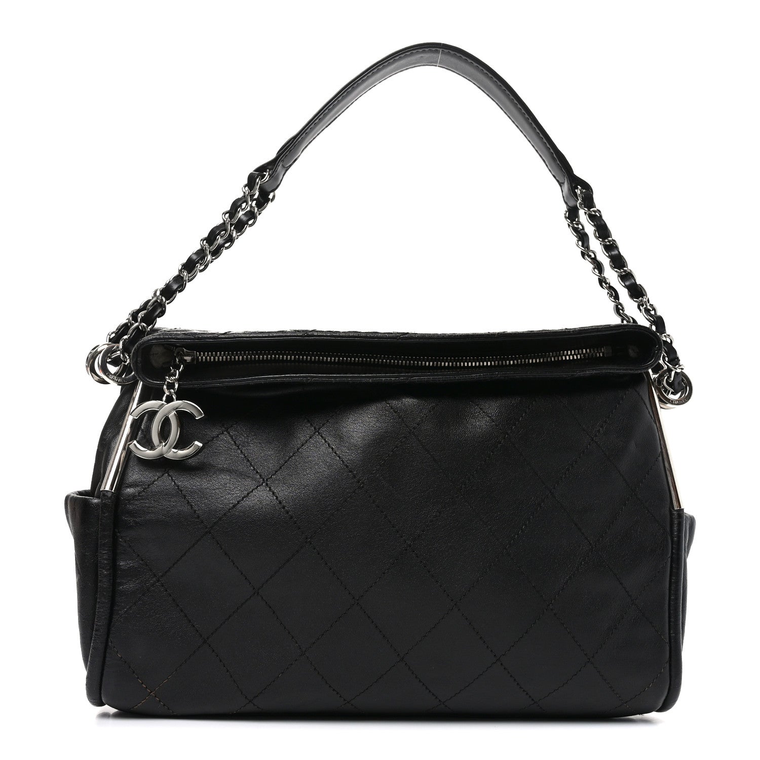 Chanel Lambskin Stitched Medium Ultimate Soft Tote Black 1 of 10