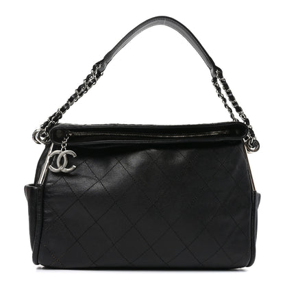 Chanel Lambskin Stitched Medium Ultimate Soft Tote Black 1 of 10