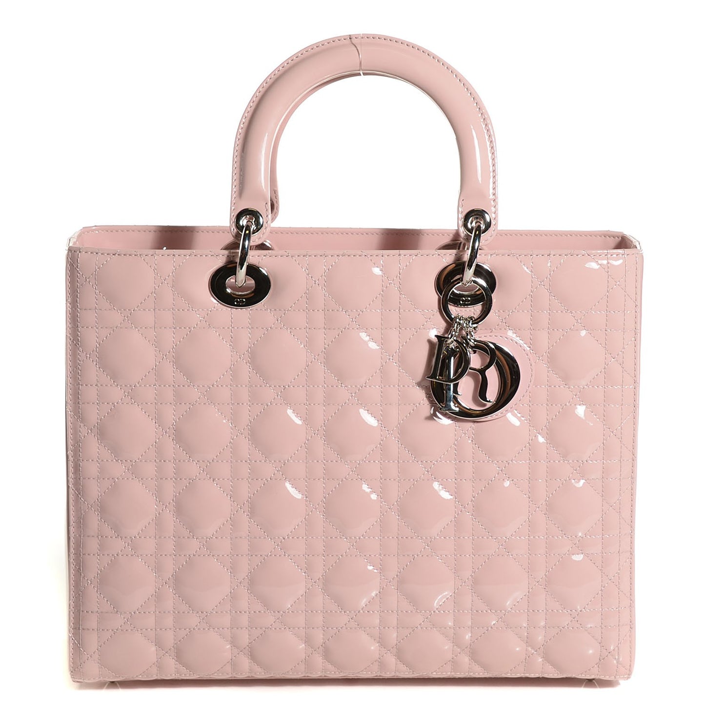 Patent Cannage Large Lady Dior Light Pink