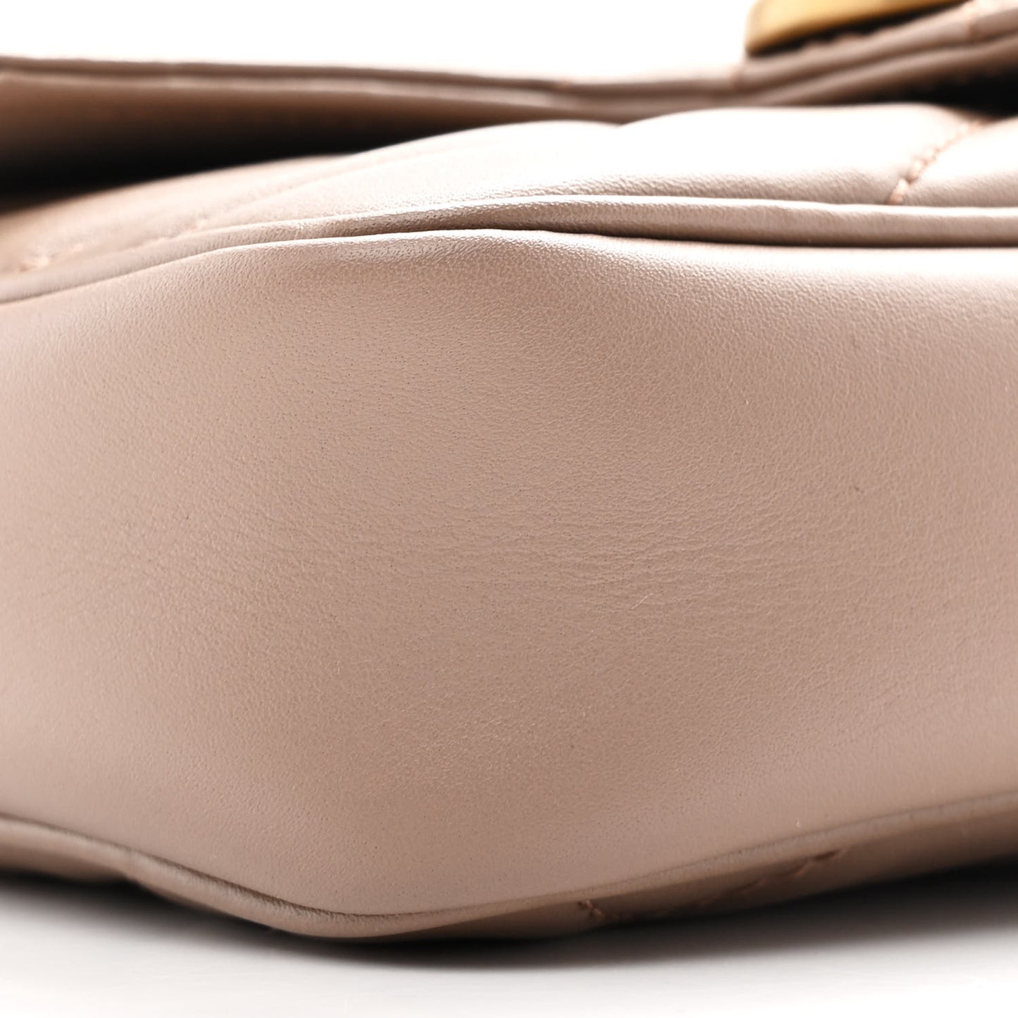Calfskin Matelasse Super Mini GG Marmont Shoulder Bag Porcelain Rose