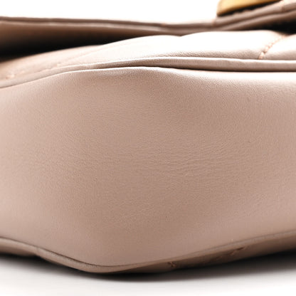 Gucci Calfskin Matelasse Super Mini GG Marmont Shoulder Bag Porcelain Rose 8 of 10