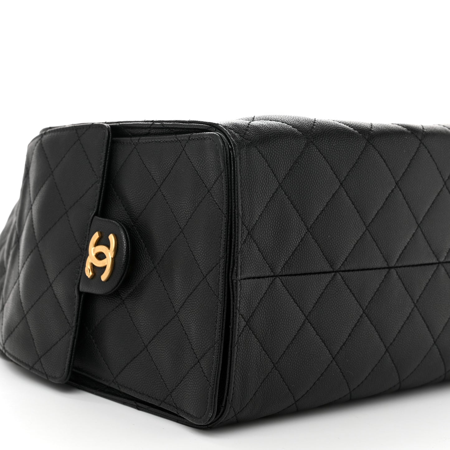 Caviar Quilted Medium Chanel 25 Handbag Black
