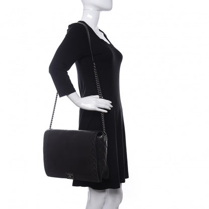 Chanel Calfskin Large Boy Reverso Flap Black 2 of 10