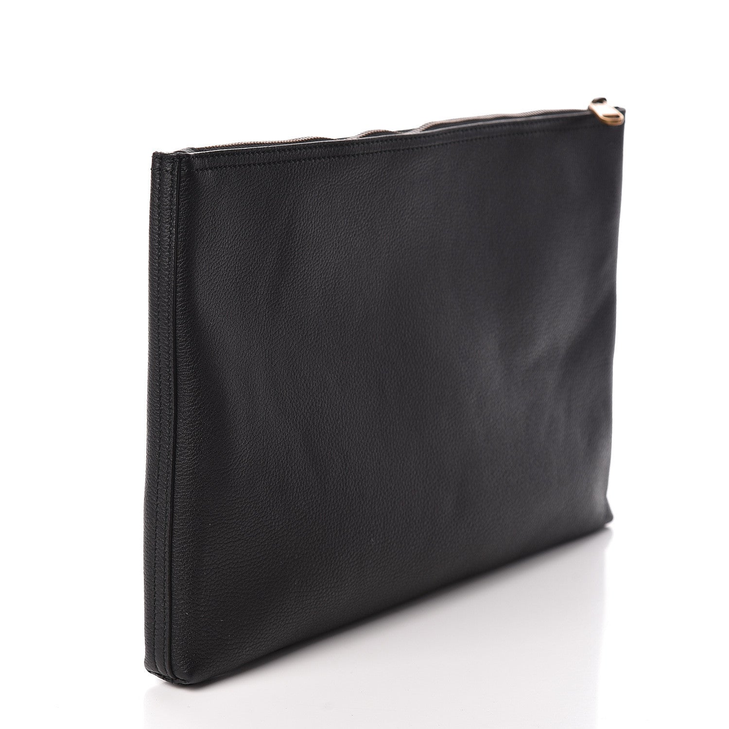 Gucci Pebbled Calfskin Large Logo Portfolio Clutch Black 3 of 6