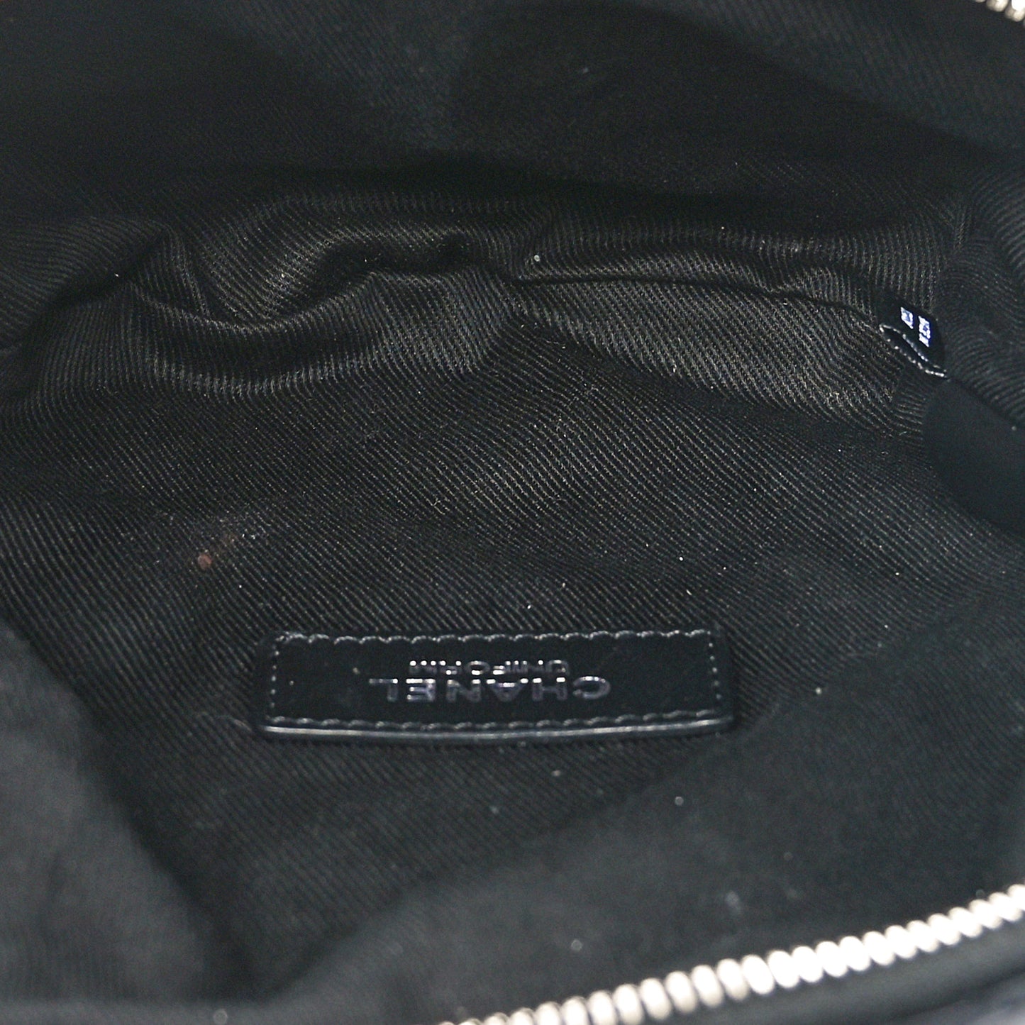 Calfskin Quilted Waist Belt Bag Black