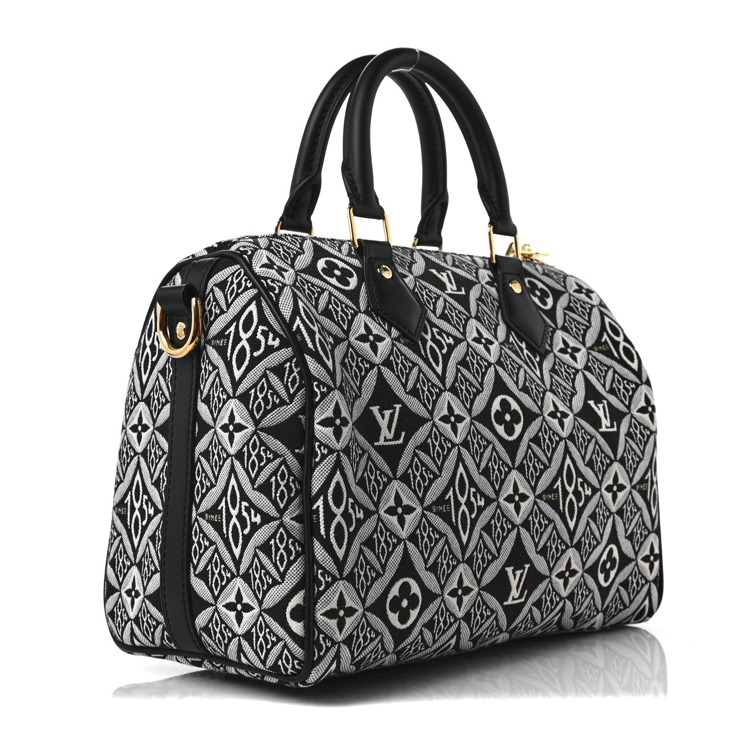Louis Vuitton Jacquard Since 1854 Speedy Bandouliere 25 Grey 3 of 9