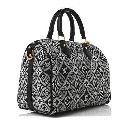 Louis Vuitton Jacquard Since 1854 Speedy Bandouliere 25 Grey 3 of 9