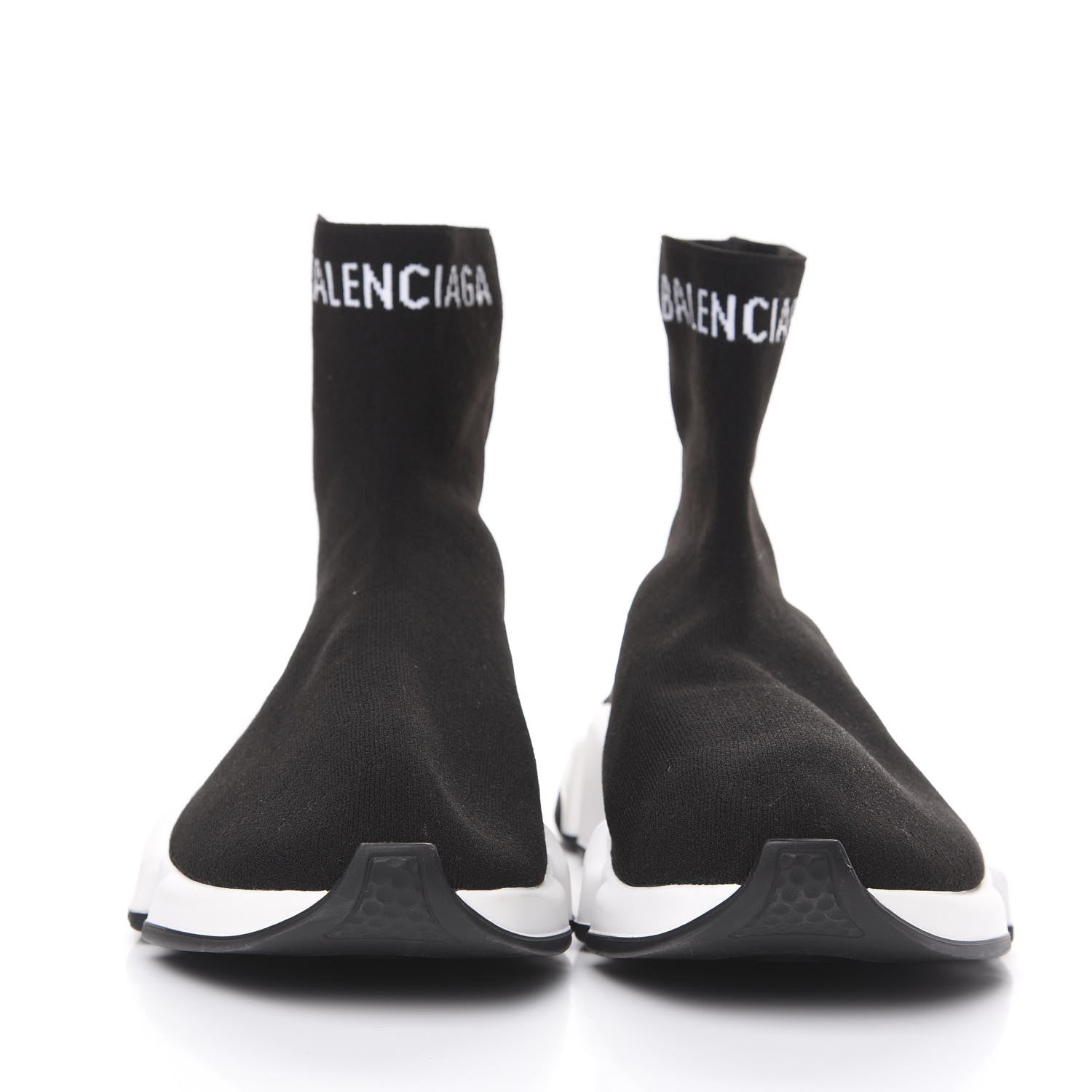 Balenciaga Neoprene Knit Mens Hi Speed Sneakers 41 Black White 2 of 7