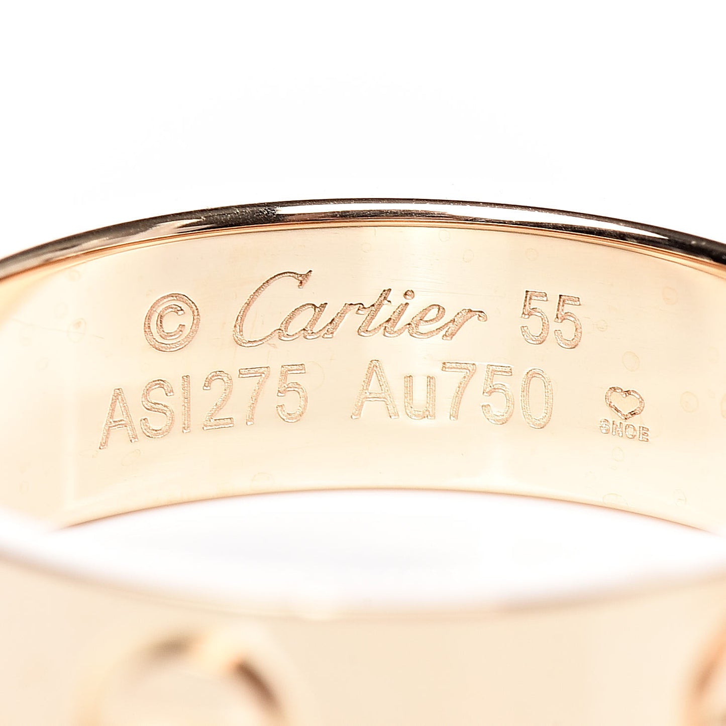 18K Yellow Gold 5.5mm LOVE Ring 55 7.25