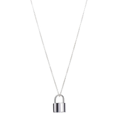 Tiffany Sterling Silver 1837 Lock Pendant Necklace 1 of 8