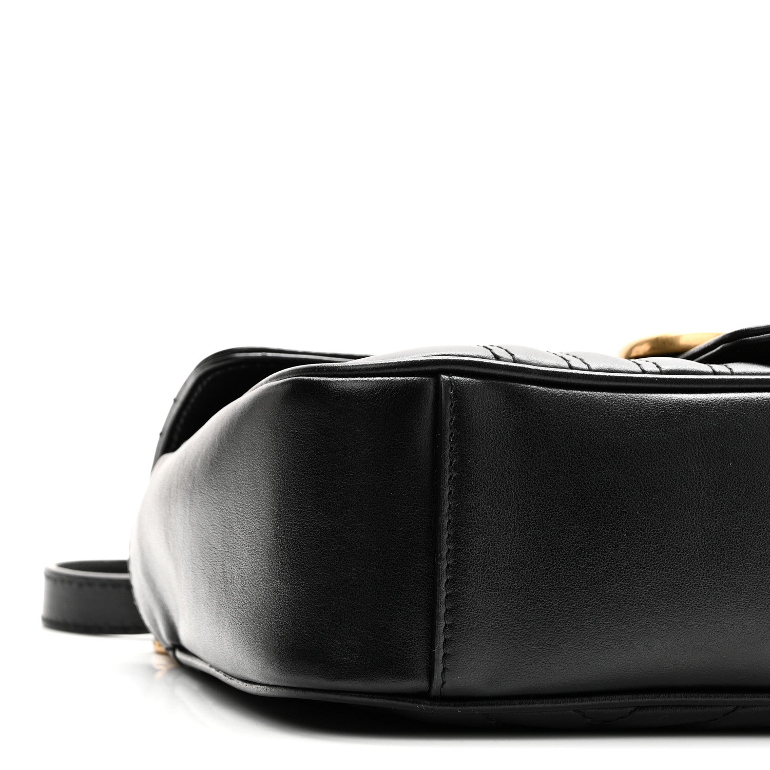 Gucci Calfskin Matelasse Small GG Marmont Shoulder Bag Black 9 of 10