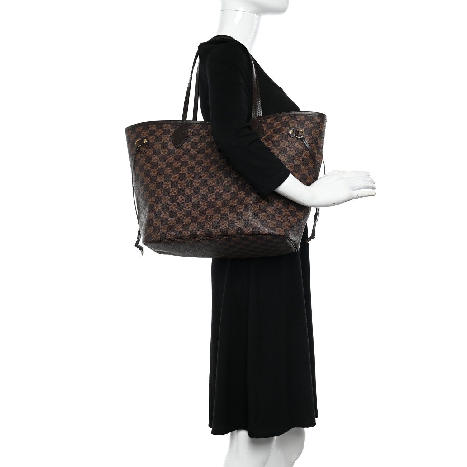 Louis Vuitton Damier Ebene Neo Neverfull MM Rose Ballerine 2 of 12