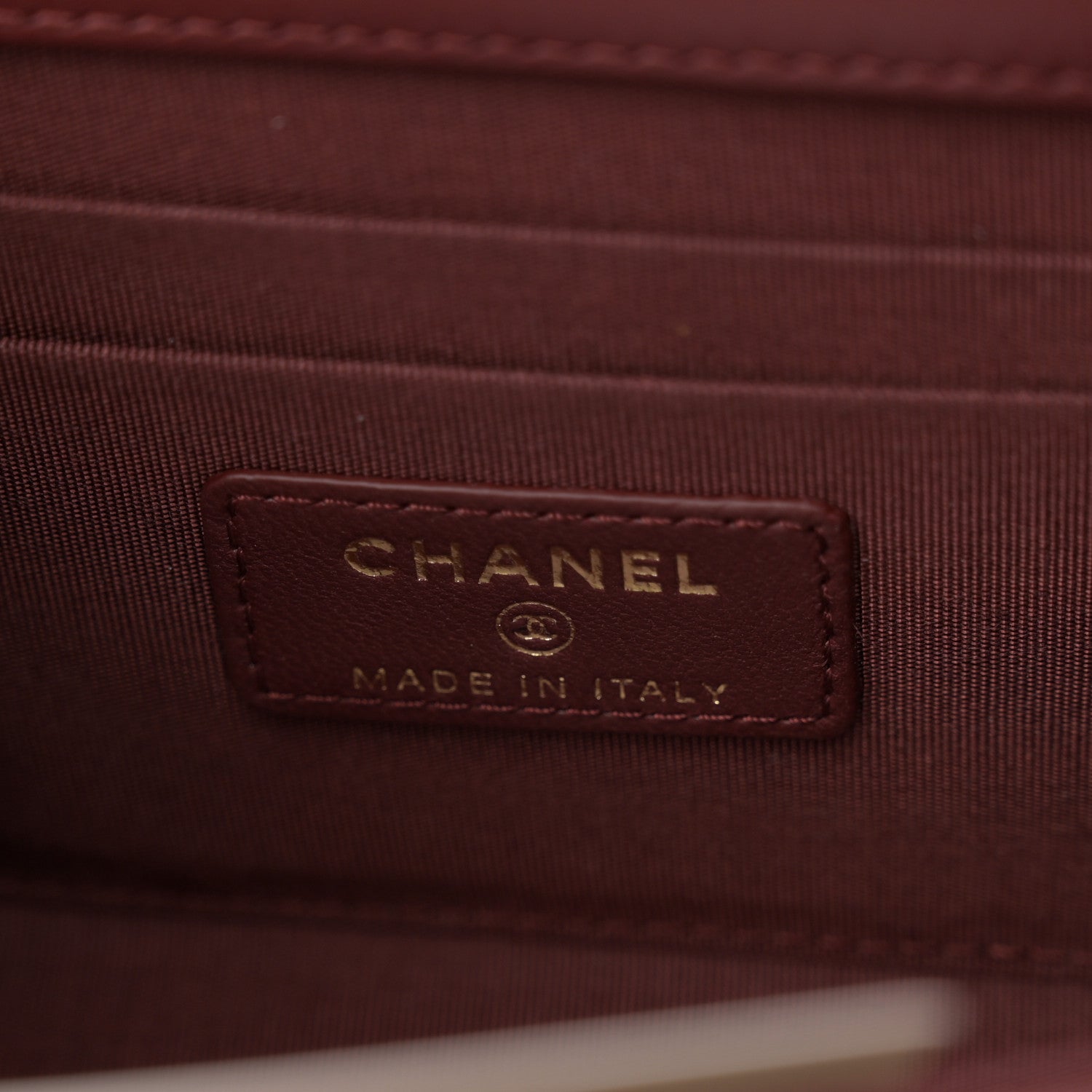 Chanel Lambskin Quilted Mini Trendy CC Clutch With Chain Burgundy 6 of 12