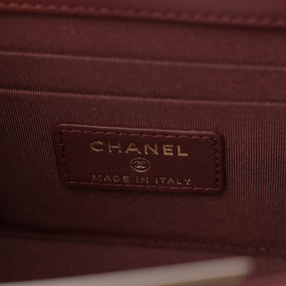 Chanel Lambskin Quilted Mini Trendy CC Clutch With Chain Burgundy 6 of 12