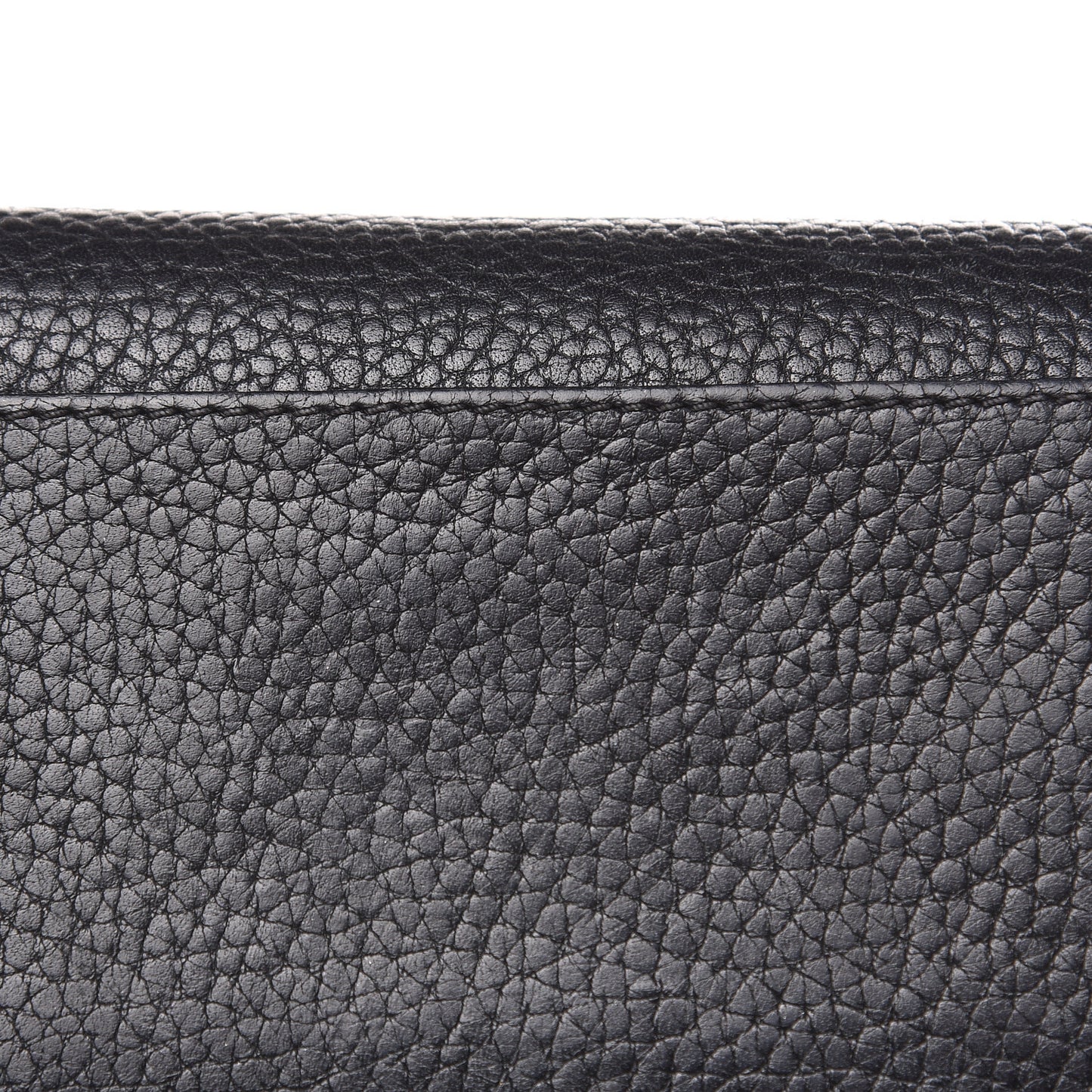 Grain Calfskin Continental Wallet Black