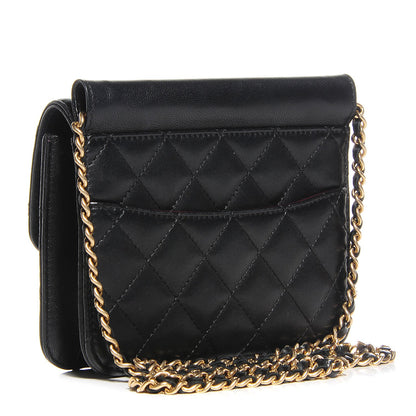 Chanel Lambskin Quilted Crossing Times Mini Flap Black 3 of 8