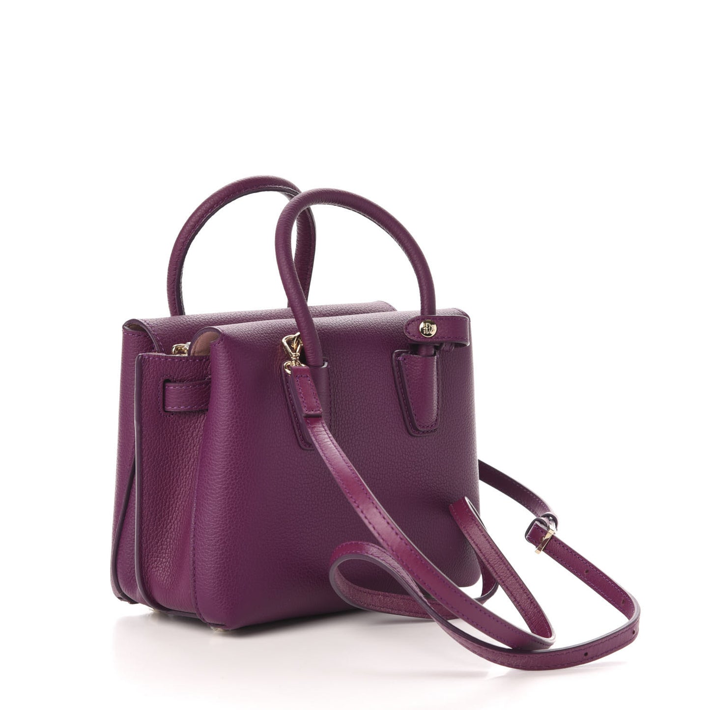 Grained Calfskin Mini Milla Tote Purple