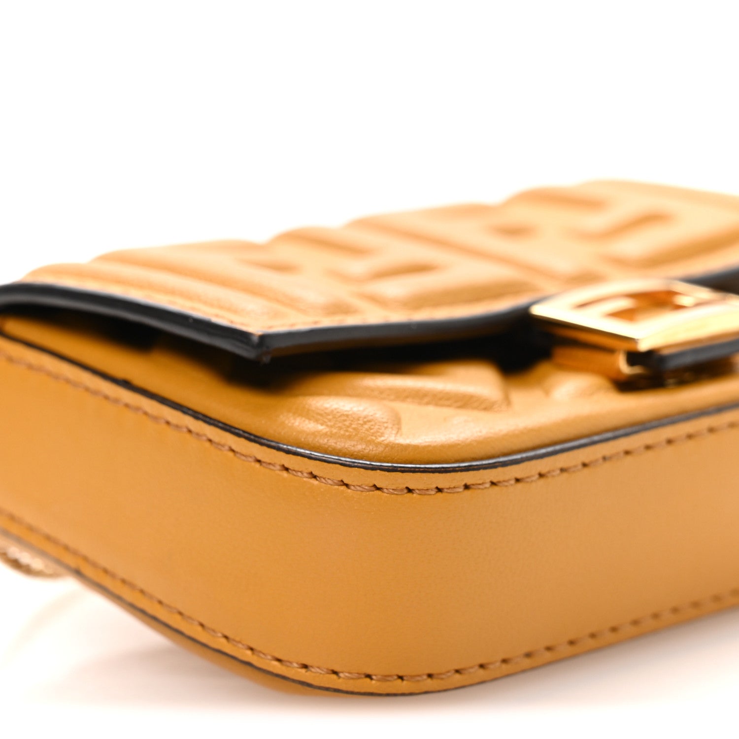 Fendi Nappa Matisse FF Embossed Nano Baguette Charm Zucca 9 of 10