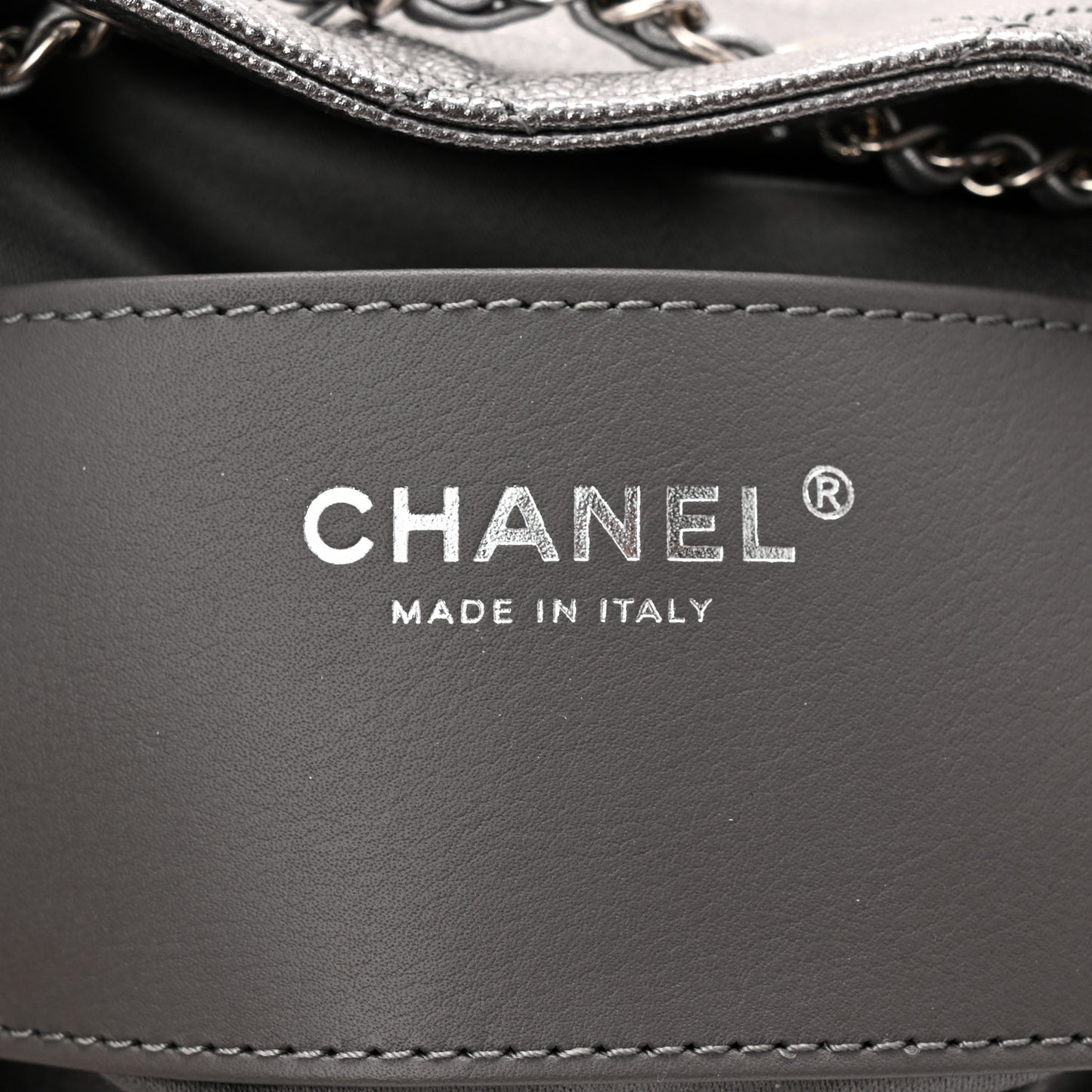 Metallic Caviar Quilted Mini Chanel 25 Handbag Anthracite