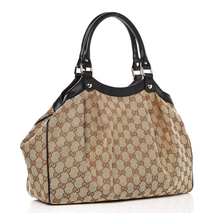 Gucci Monogram Medium Sukey Tote Beige Ebony Black 3 of 8