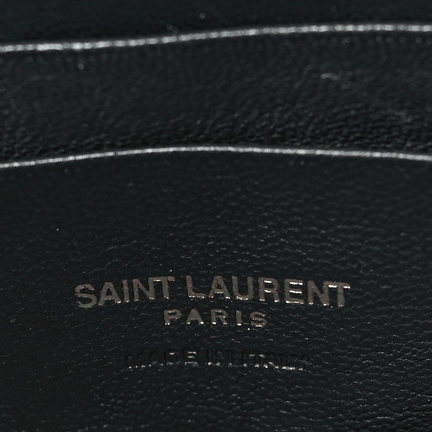 SAINT LAURENT Grain De Poudre Matelasse Monochrome Monogram Mini Lou Camera Bag Black