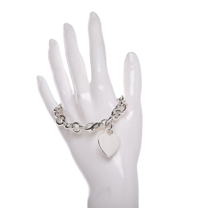 Tiffany Sterling Silver Heart Tag Charm Bracelet 2 of 6