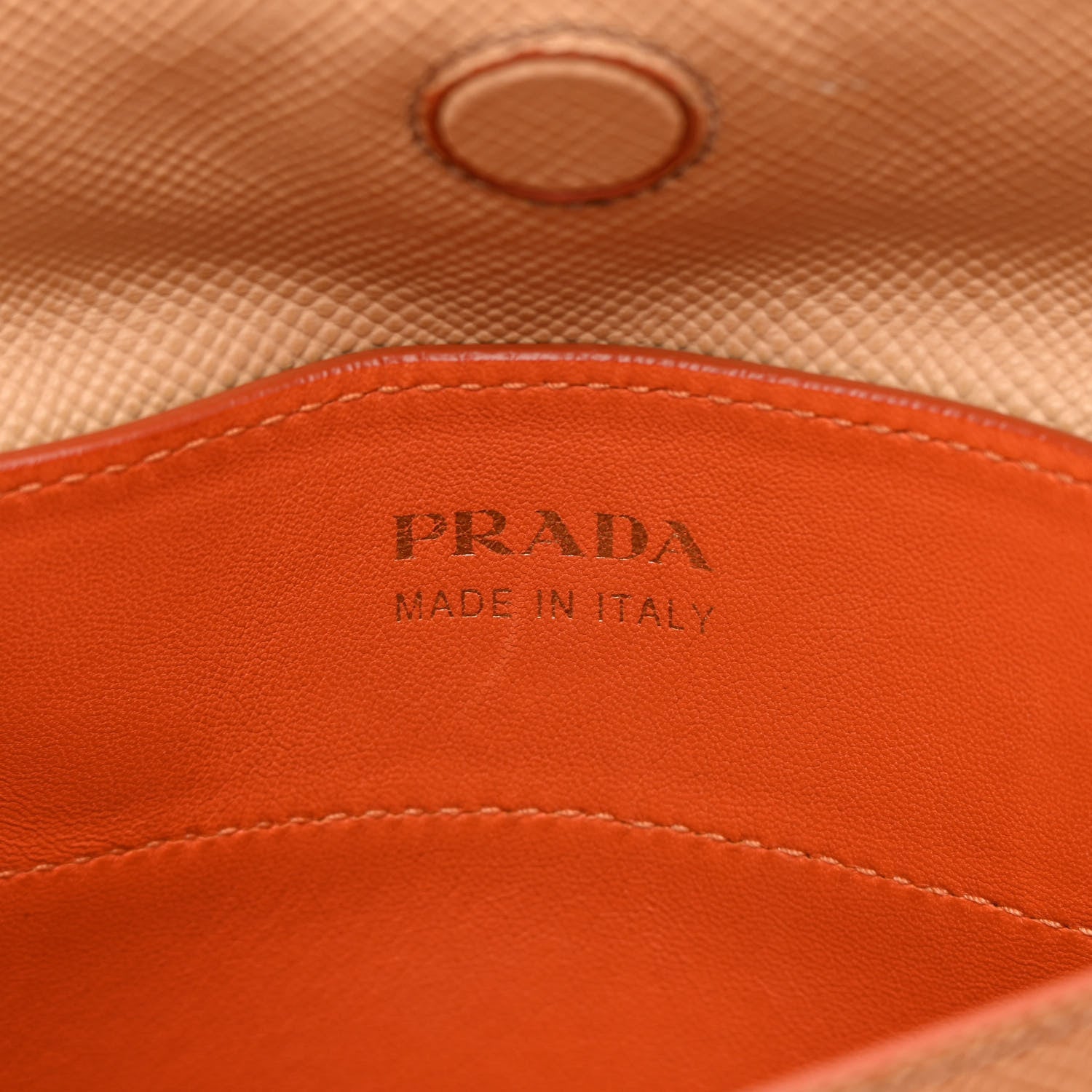 Prada Saffiano Cuir Medium Double Bag Noisette Papaya 7 of 20