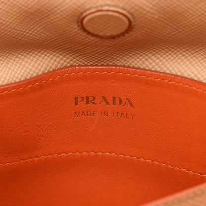 Prada Saffiano Cuir Medium Double Bag Noisette Papaya 7 of 20