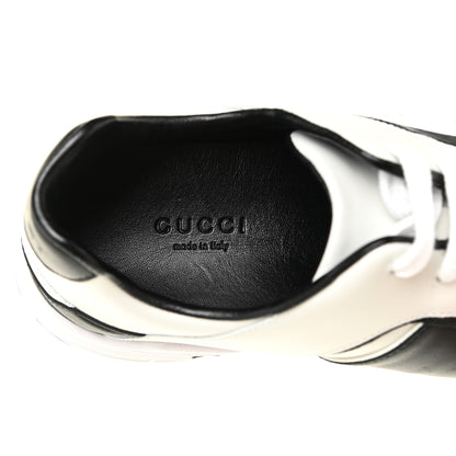 Gucci Calfskin Womens Interlocking G Sneakers 37 Black White 9 of 10