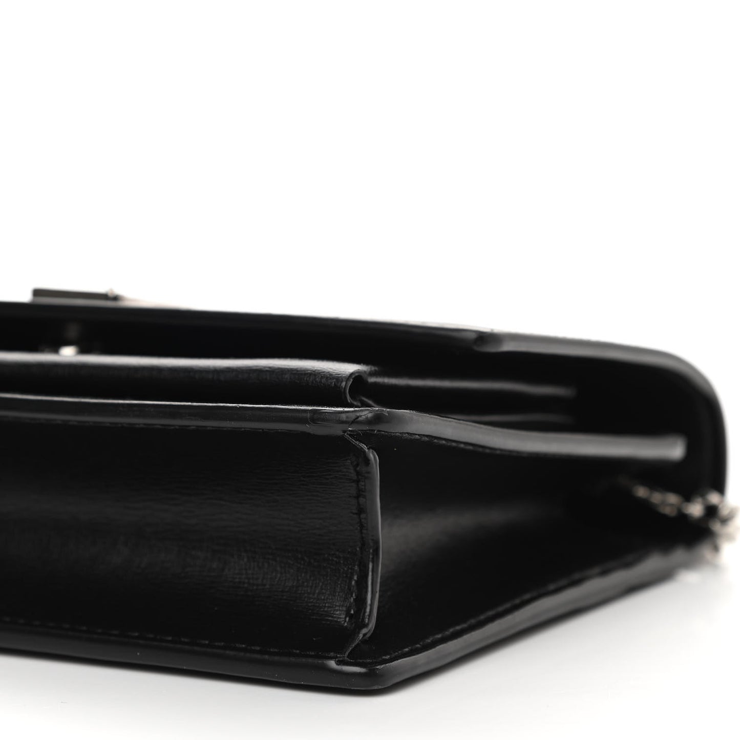 Calfskin Monogram Sunset Chain Wallet Black