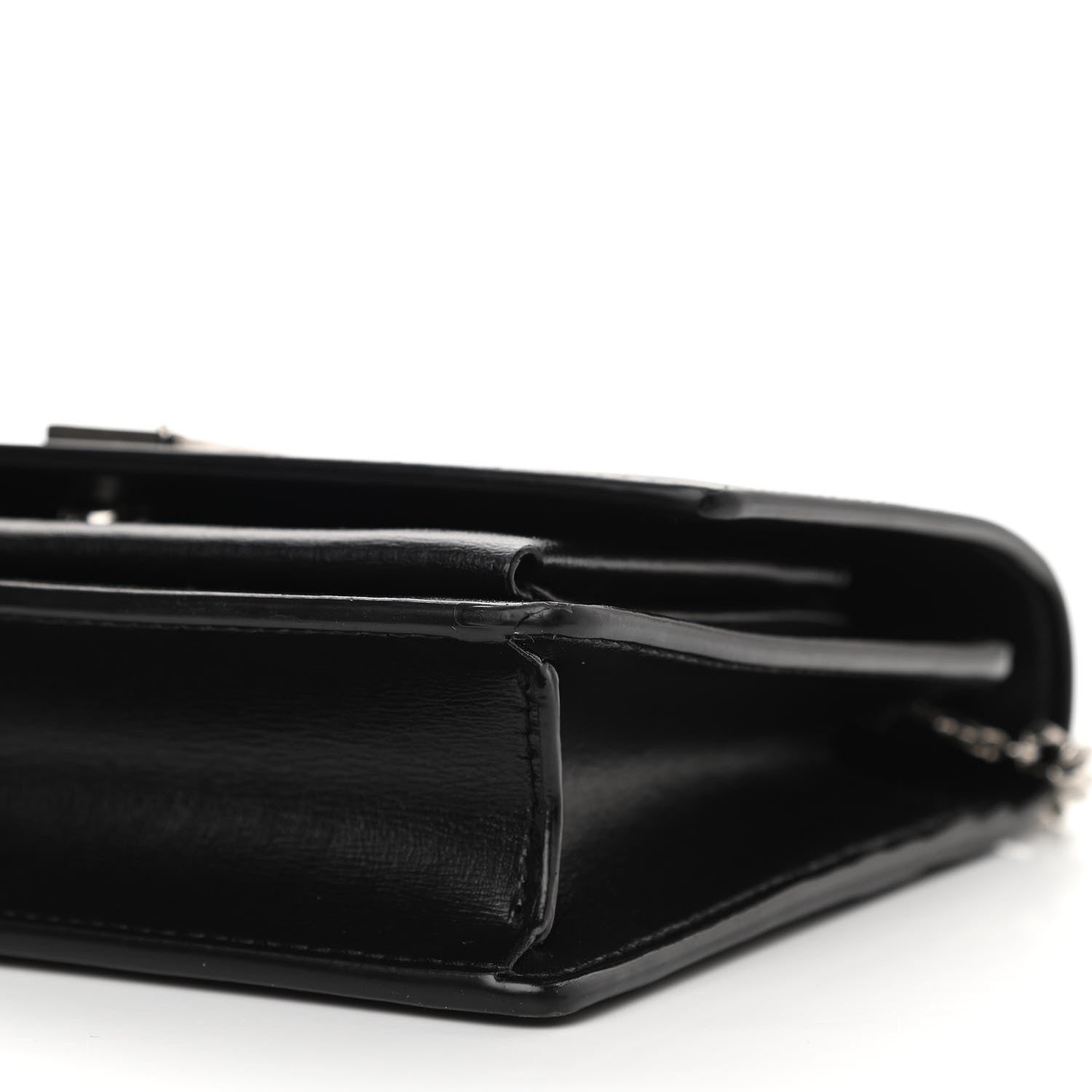 Saint Laurent Calfskin Monogram Sunset Chain Wallet Black 10 of 17