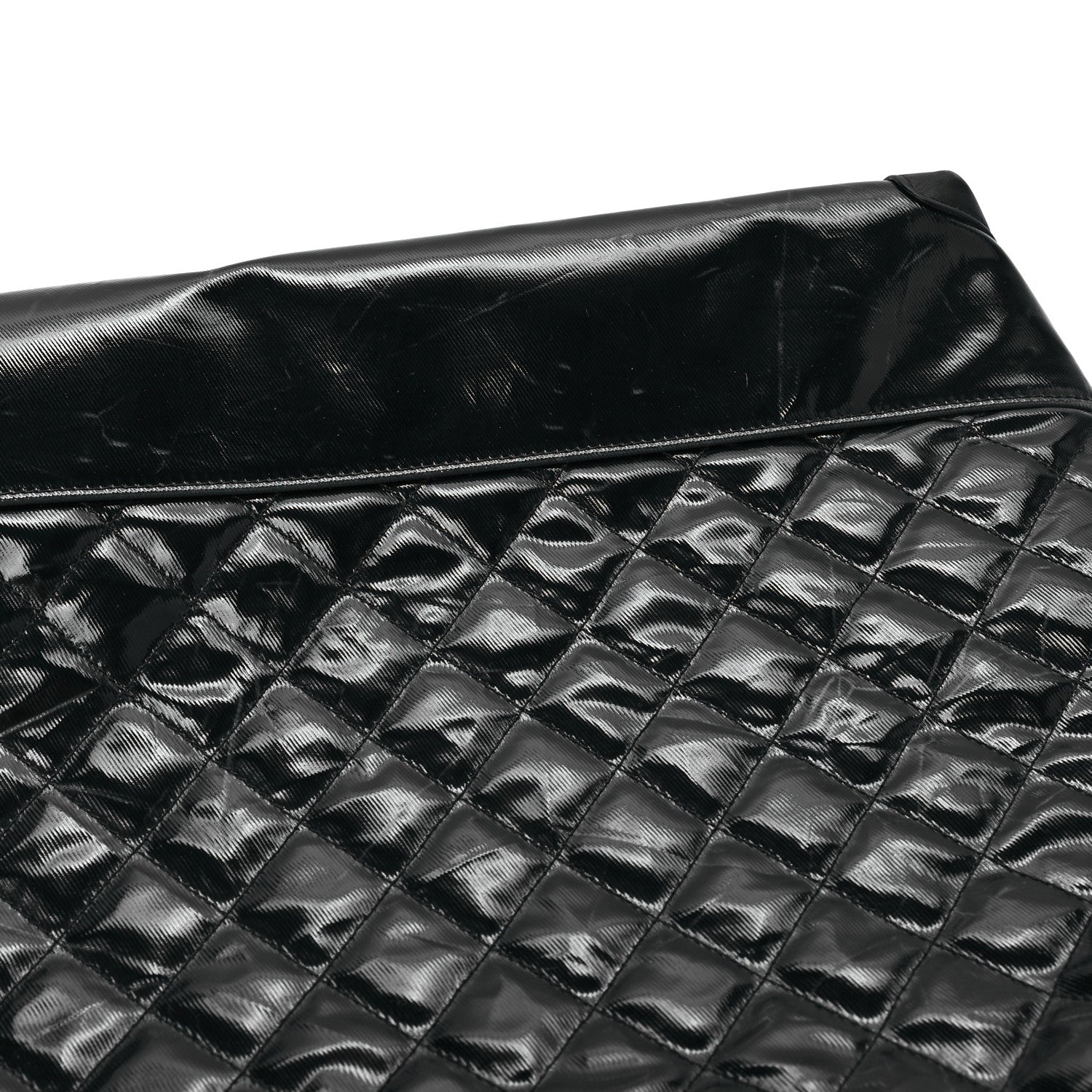 Chanel Calfskin Coated Canvas Quilted Tote Black 9 of 9