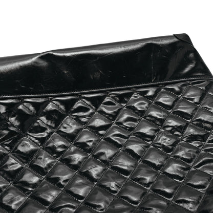 Chanel Calfskin Coated Canvas Quilted Tote Black 9 of 9
