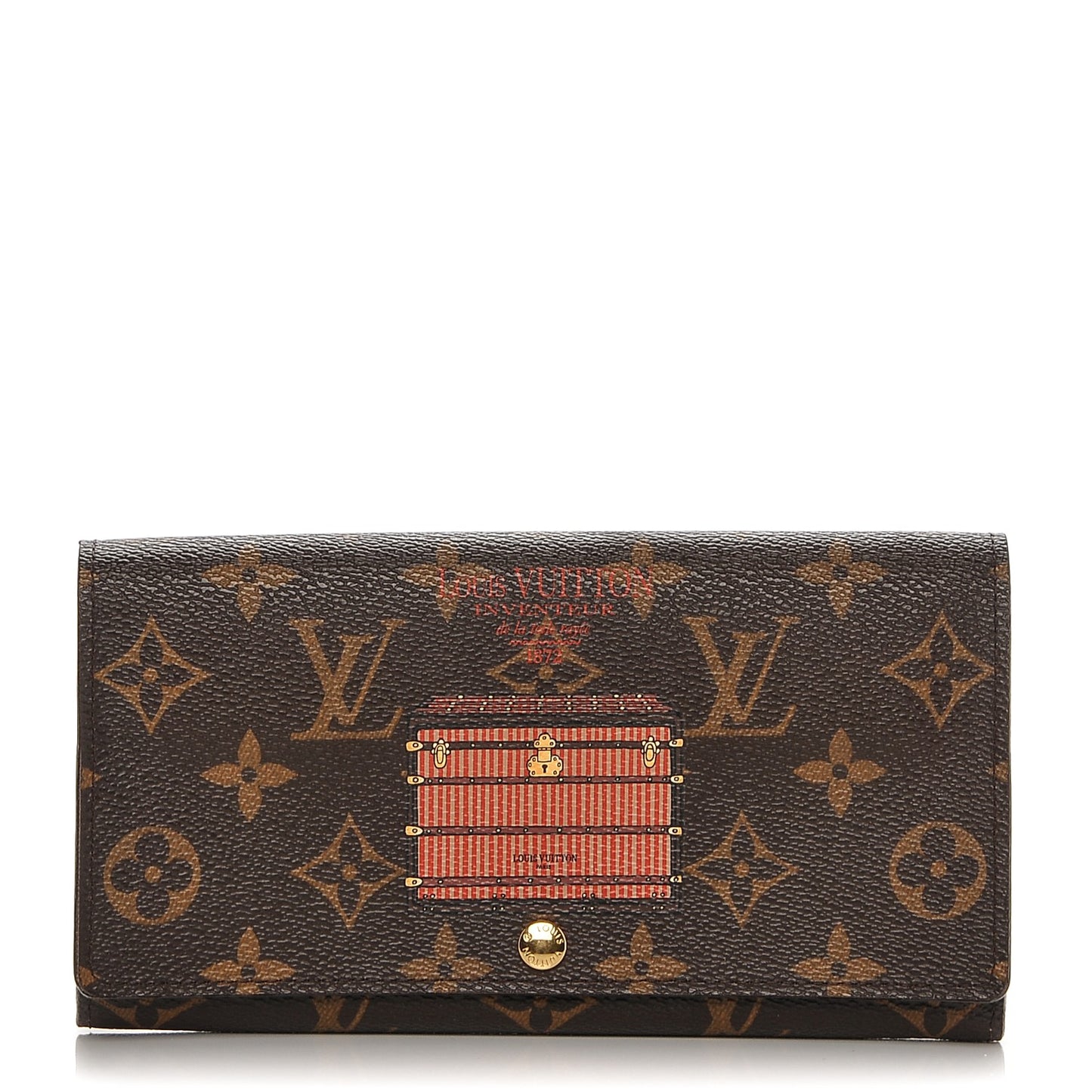 Monogram Trunks and Locks Sarah Wallet