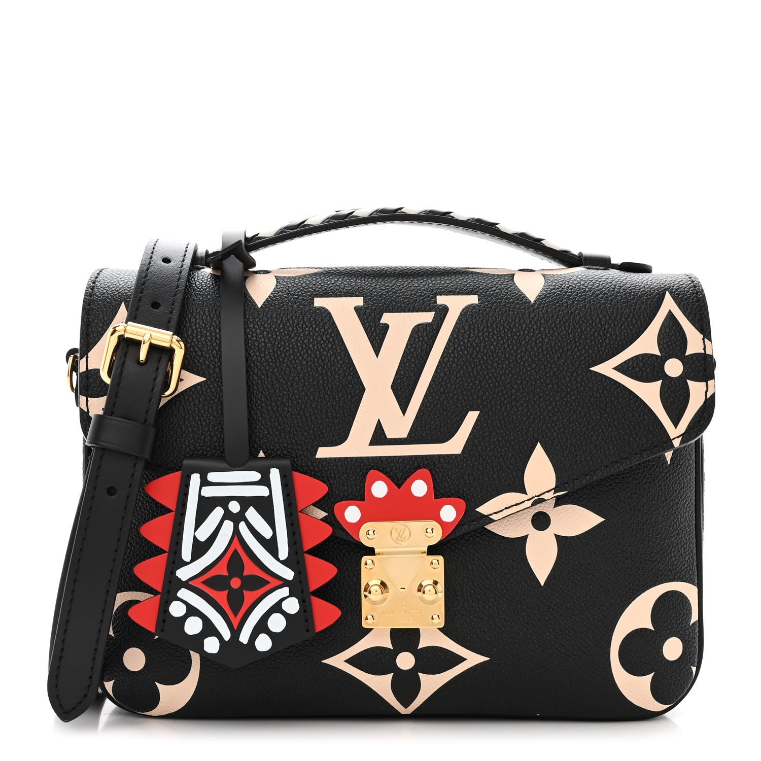 Louis Vuitton Empreinte Monogram Giant Crafty Pochette Metis Black Creme 1 of 11