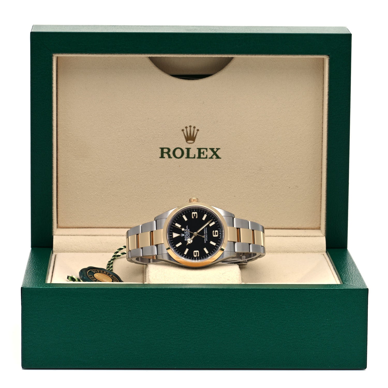 Rolex Stainless Steel 18K Yellow Gold 36mm Oyster Perpetual Explorer Watch Black 124273 5 of 5