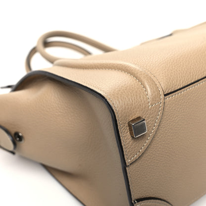 Celine Drummed Calfskin Micro Luggage Dune 9 of 10