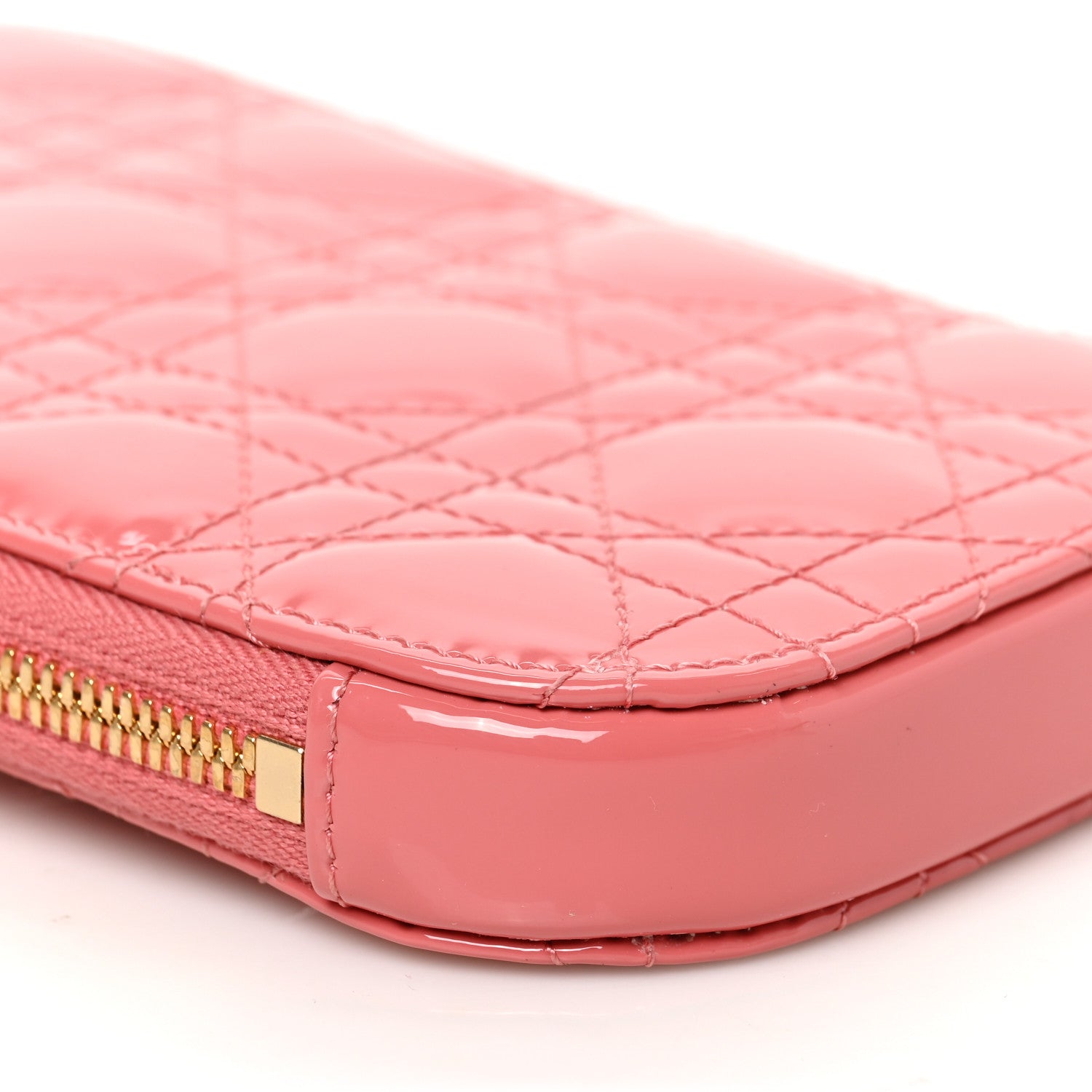 Christian Dior Patent Cannage Lady Dior Phone Holder Pink 7 of 8